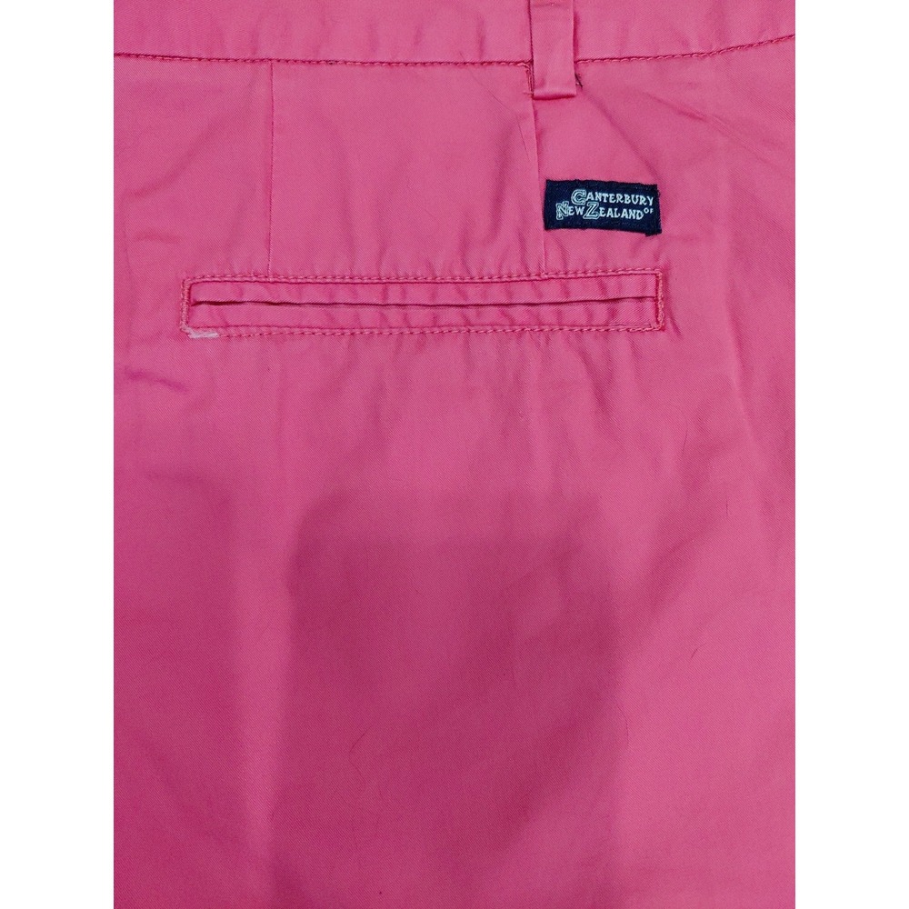 NWT Vtg Canterbury New Zealand Flat Front Cotton Chino Pink Shorts Men's Sz 38 - Picture 6 of 8